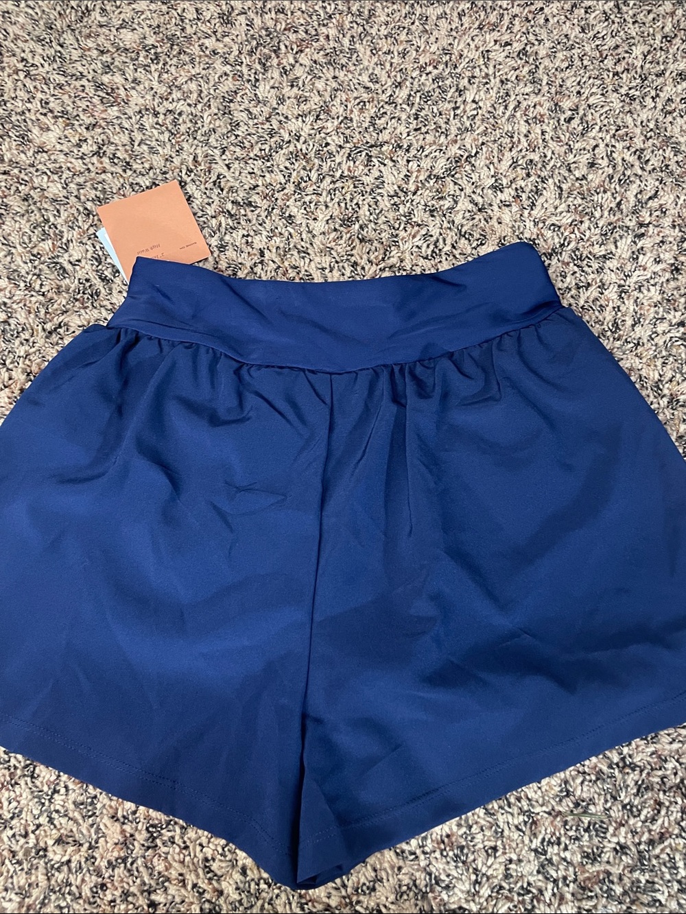 Shade & Shore High Waist Swim Lounge Shorts Sleek Navy Woman’s XS (0-2) | NWT - Picture 2 of 4